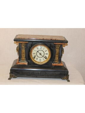 Antique Seth Thomas Adamantine Mantel Clock – Key Wind – Late 1800s